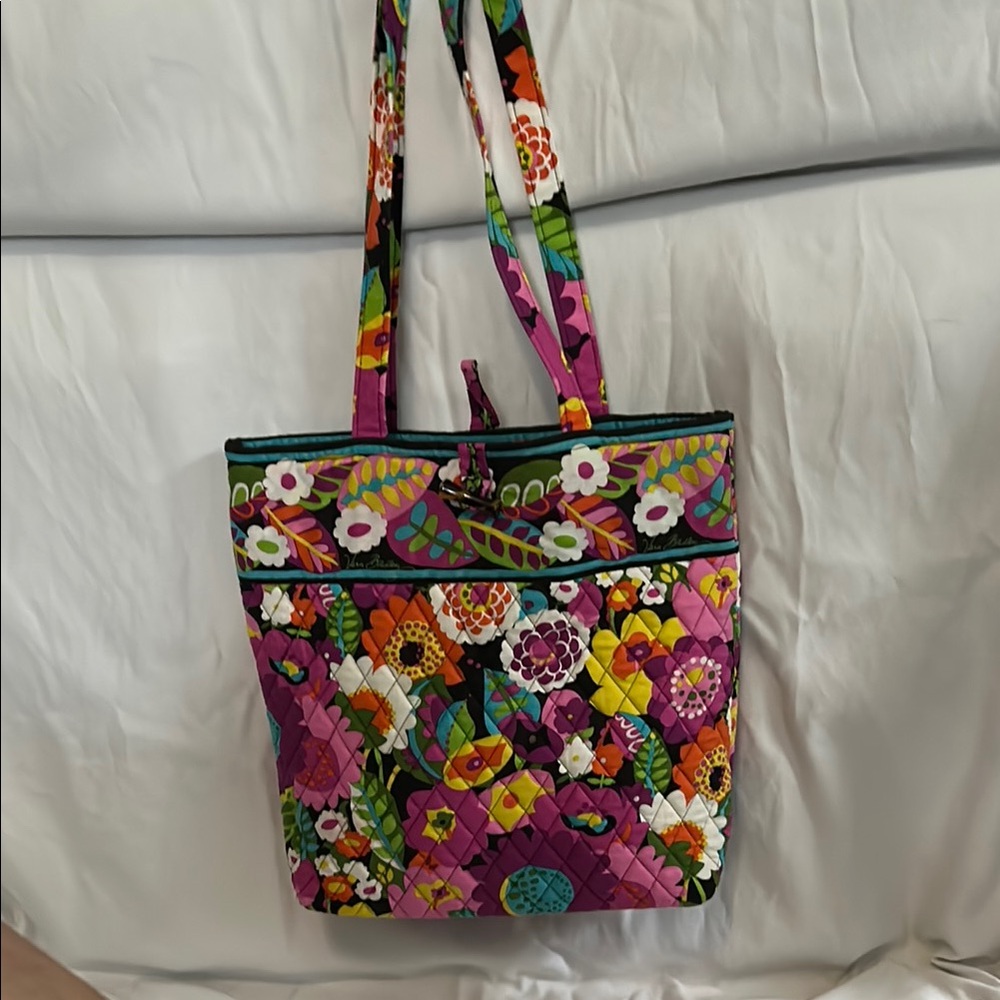 Vera Bradley Va Va Bloom Pink and Green Tote Bag for Everyday Use